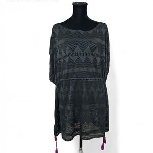 NO BOUNDARIES  Black Swim Coverup Chic 3X (23-25)